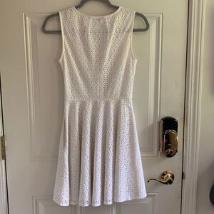 Jack Wills White Eyelet Sleeveless Dress Sz 2